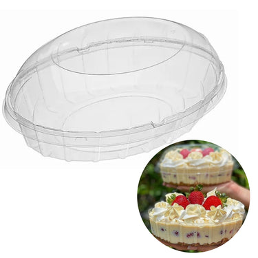 Recipiente Oblongo Colomba 67oz(2L), Tampa em Cúpula (Pacote com 10)